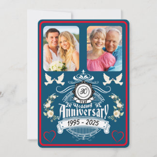 Pearl Jubilee 2 Photo Invitation du 30e anniversai