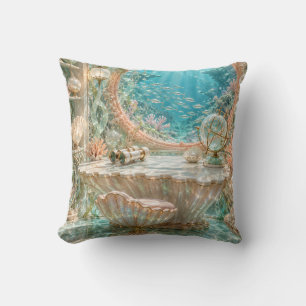 Pearl Lagoon Underwater Observatory Throw Pillow
