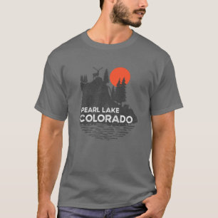 Pearl Lake Colorado Hiking Camping Nature Deer Des T-Shirt