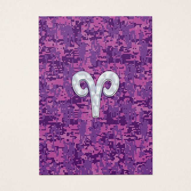 Pearl Like Aries Zodiac Sign on Camo numérique (Devant)