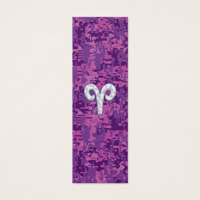 Pearl Like Aries Zodiac Sign on Digital Camo (Front)