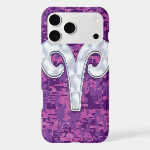 Pearl Like Aries Zodiac Sign Pink Camouflage