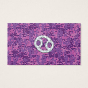 Pearl Like Cancer Zodiac Sign on Digital Camo