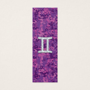 Pearl Like Gemini Zodiac Sign on Digital Camo