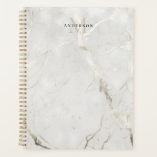 pearl marble double monogram planner