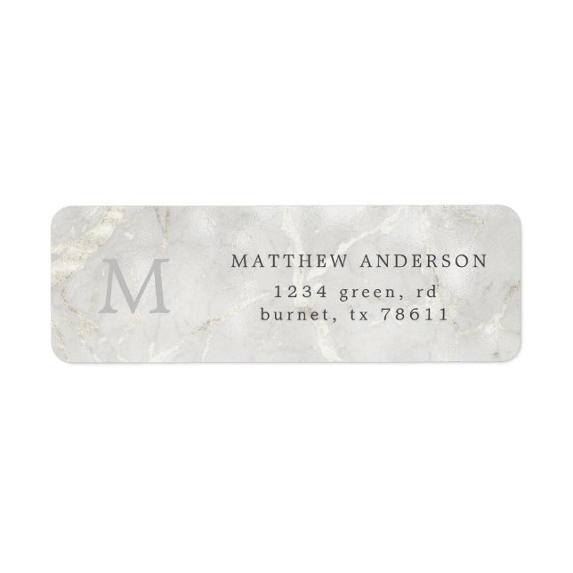 pearl marble masculine return address (Front)