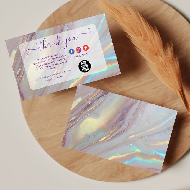Pearl Marble Modern Professional Thank You Card (Creator Uploaded)