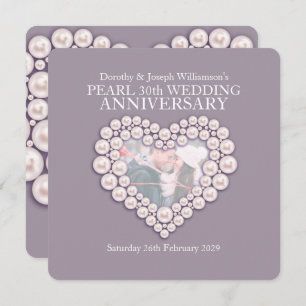 Pearl mariage anniversaire 30 ans invitations phot