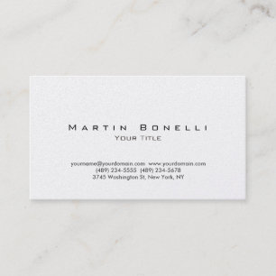 Pearl Modern Plain Simple Carte de visite tendance