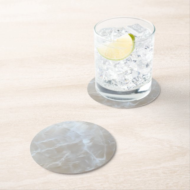 Pearl Nacre Pattern Round Paper Coaster (Insitu)