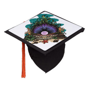 Pearl Of The Sea Graduation Cap Topper