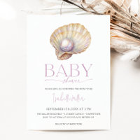 Pearl Oyster Sea Ocean Beach Girl Baby Shower