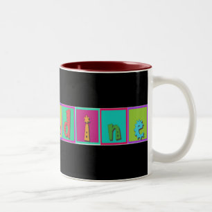 pearl oyster young guinea-fowl Two-Tone coffee mug
