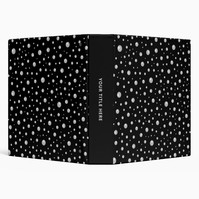 Pearl Pattern on Black Background Binder (Background)