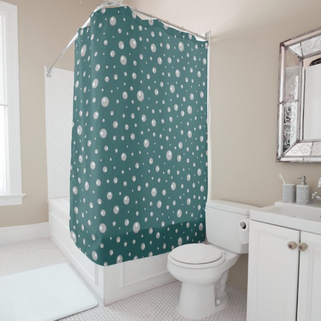 Pearl Pattern on Transformative Teal Background (In Situ)