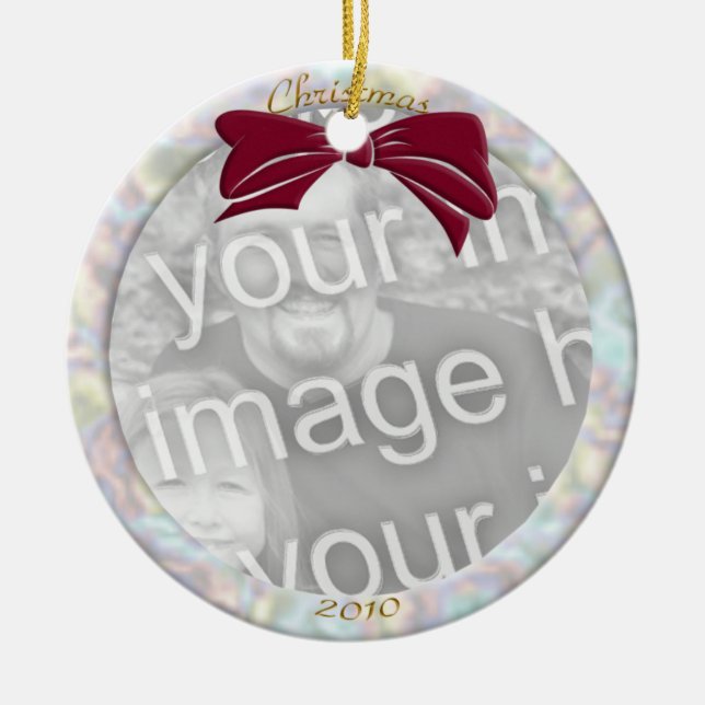Pearl Personalize Photo Ornament (Front)