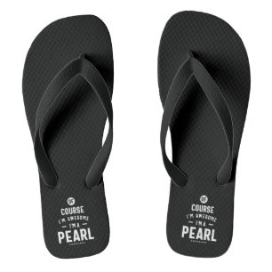 Pearl Personalized Name Birthday Flip Flops
