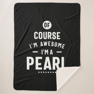 Pearl Personalized Name Birthday Sherpa Blanket