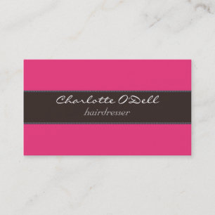 pearl; pink// brown business card