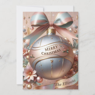 Pearl Pink Ornament  Thank You Card