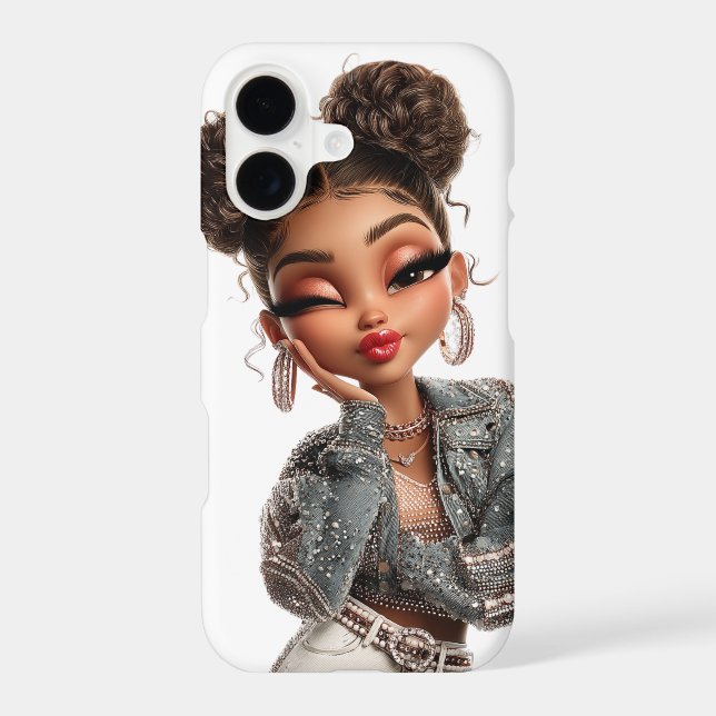  Pearl Pout Glam Girl iPhone 17 Case (Verso)