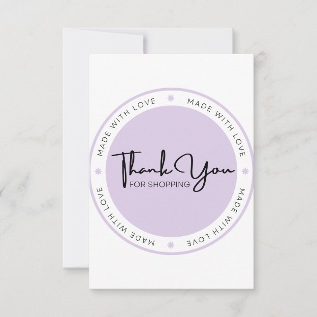 Pearl Purple Thank You Card (Front)