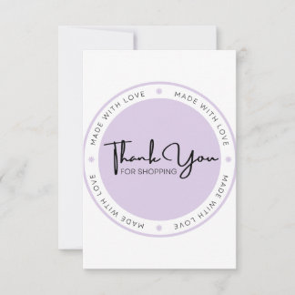 Pearl Purple Thank You Card