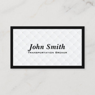 Pearl Quilt Transportation Broker Minimalist Business Card