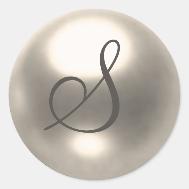 Pearl S monogram wedding seal (Front)