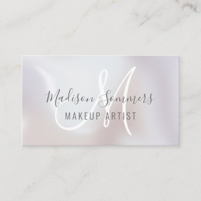 Pearl Shimmer Monogram Carte de visite de maquilla (Devant)