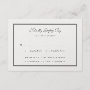 Pearl Shimmer Wedding RSVP card