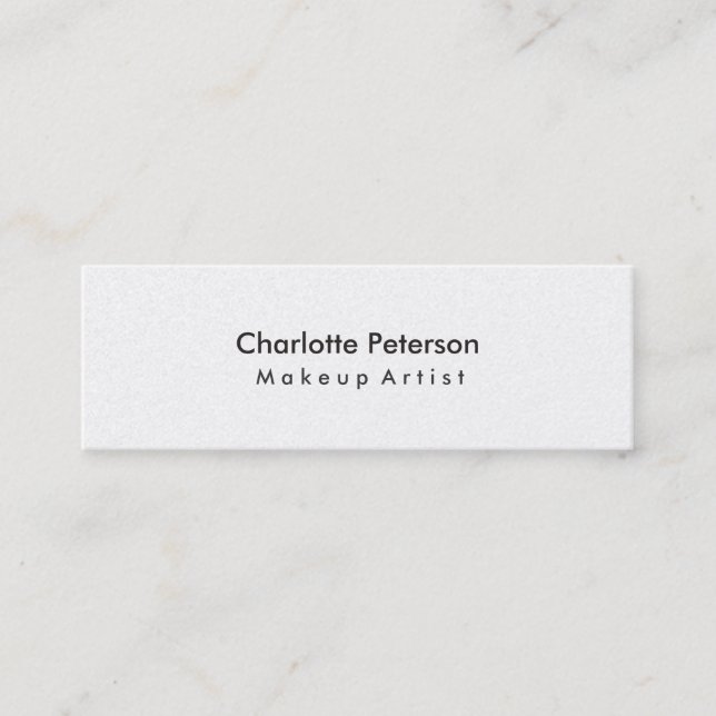 Pearl Skinny Makeup Artist Hair Stylist Profession Mini Business Card (Front)