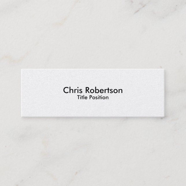 Pearl Slim Moderne tendance Carte de visite de cha (Devant)