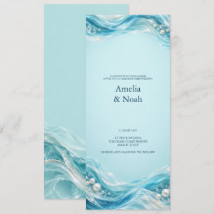 Pearl Tide Coastal Wedding Invitation