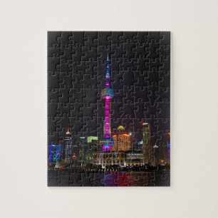 Pearl Tower - Shanghai, China - 8x10 - 110 pc Jigsaw Puzzle