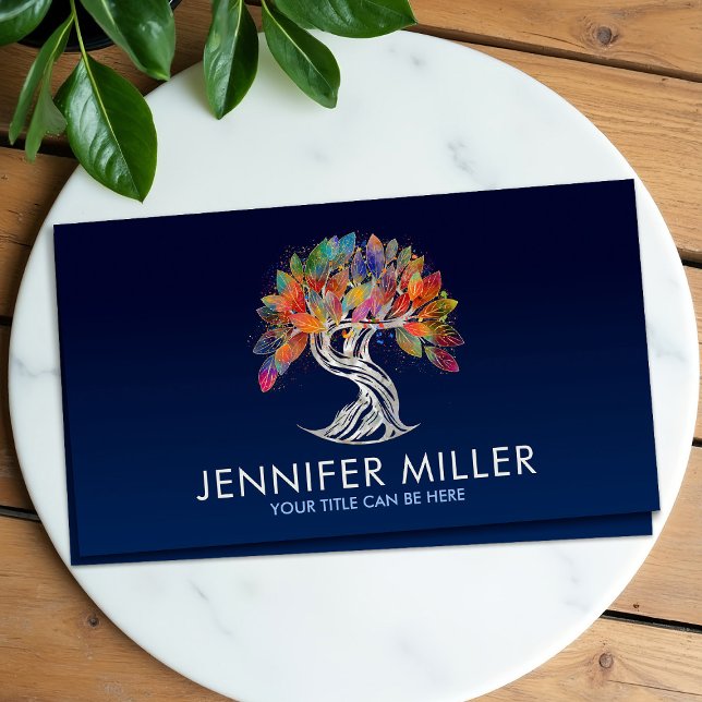 Pearl Tree of Life - colourful foliage Business Card (Creator Uploaded)