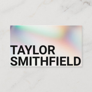Pearl Typography Gradient Business Card