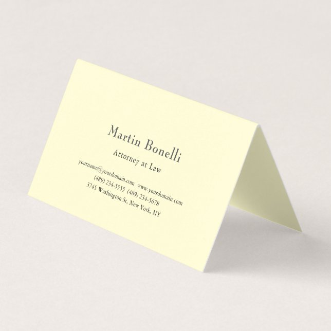 Pearl Unique Classical Personalized Custom Cream Business Card (Front)