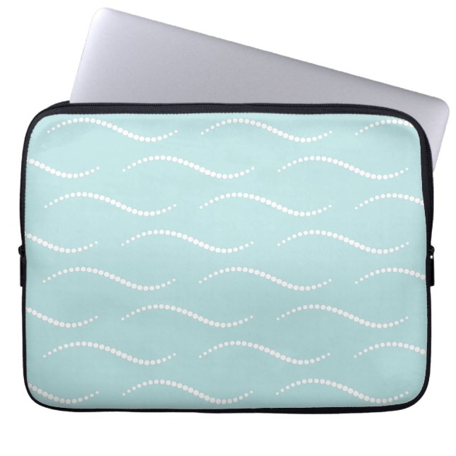 Pearl Waves Laptop Sleeve (Front)