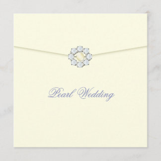 Pearl Wedding Anniversary with Diamonds & Pearls Invitation