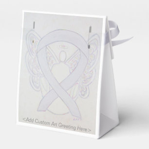 Pearl White Awareness Ribbon Angel Party Favour Bo Favor Box