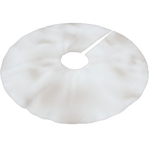 Pearl White Christmas Brushed Polyester Tree Skirt