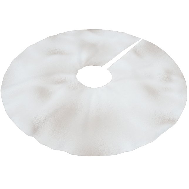 Pearl White Christmas Brushed Polyester Tree Skirt (Angled)