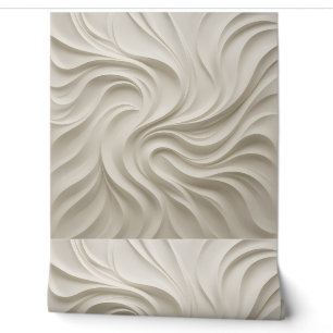 Pearl White Divine – Sculpted 3D Flow Wallpaper