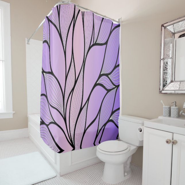 Pearlescent Purple Creative Leave Pattern  (In Situ)