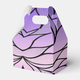Pearlescent Purple Creative Leave Pattern  Favor Box