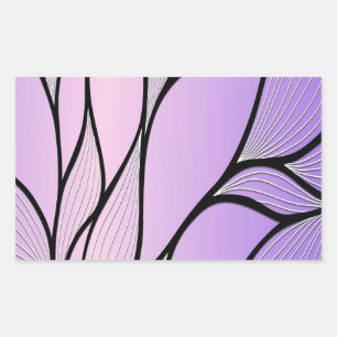 Pearlescent Purple Creative Leave Pattern Sticker