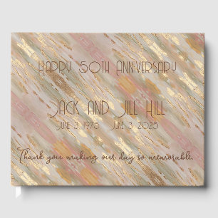 Pearlized Rose Gold Personalized Guest Book