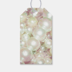 Pearls And Pink Daisy Gift Tags