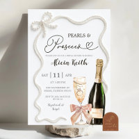 Pearls and Processo Bridal Shower Invitation